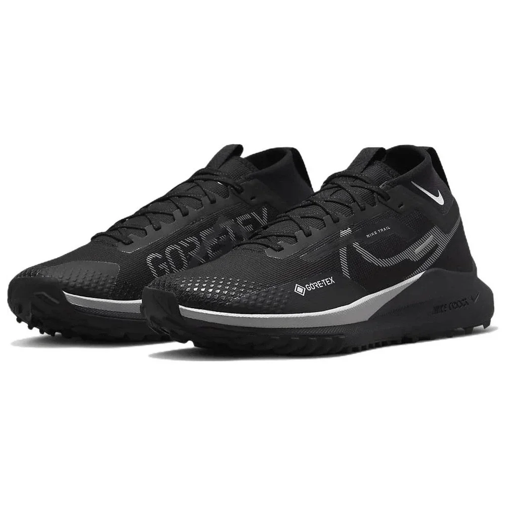 Nike React Pegasus Trail 4 GTX Gore Tex Womens Sz‎ 6 Black Shoes DJ7929-001 NEW
